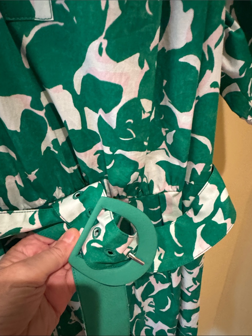 Diane Von Furstenberg Lindy Belted Midi Dress - Size 12 - Picture 5 of 7